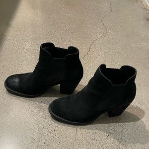 Born brand black leather booties, size 11